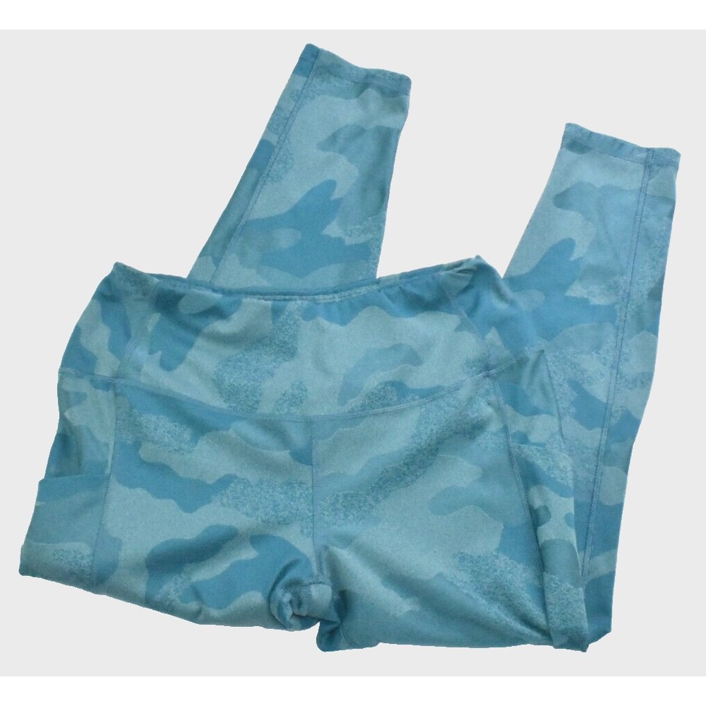 The North Face Luxe Motivation Women's Leggings Size XL Blue Camo 7/8 Thigh